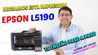 Impresora Epson L5190 inicialización y configuración Wifi Setup [upl. by Belva797]