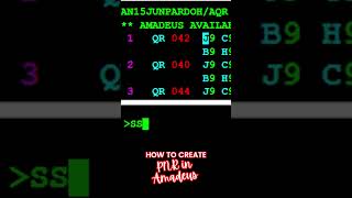 How to Create PNR in Amadeus Easily and Quickly amadeus pnrcreations shorts viralshorts [upl. by Mian657]