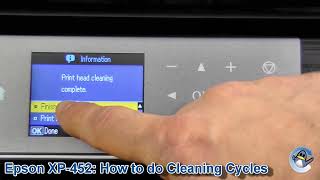 Epson XP452XP455 How to do Printhead Cleaning and Deep Cleaning Cycles to Improve Print Quality [upl. by Ehtylb]