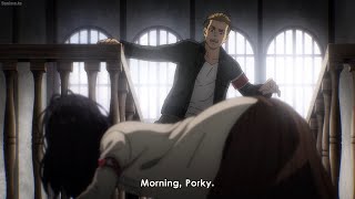 pieck scares porco  all porco galliard scenes in s4 ep4 [upl. by Barbra]