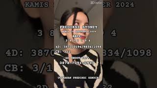 PREDIKSI SYDNEY KAMIS 19 SEPTEMBER 2024  ANGKA KUAT  SYDNEY JITU  GRATIS [upl. by Klepac]