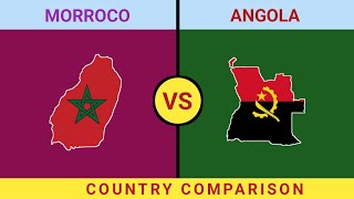 Morocco 🇲🇦 Vs Angola 🇦🇴  Country Comparison [upl. by Tu287]