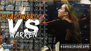 HIGH SCHOOL VOLLEYBALL  Meadowbrook vs Warren  HIGHLIGHT [upl. by Ertnom]