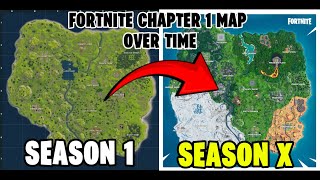 The Fortnite Chapter 1 Map over time [upl. by Llesig]