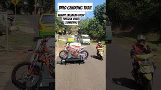 Tes anhang gendong untuk Honda Brio buatan Angkasa Teknik Salatiga di tanjakan brio anhang [upl. by Wiggins]