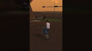 Gta san andareas cj is angry and driving cycle and robbery the car gtasanandreas viralshorts [upl. by Ytsenoh]