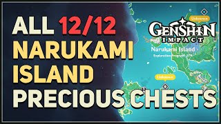 All 12 Narukami Island Precious Chest Locations Genshin Impact [upl. by Cirdahc]