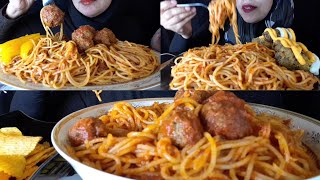 ASMR  SPAGHETTI TOMATO SAUCE COMPILATION 😋  EATING SOUNDS [upl. by Lletnuahs]