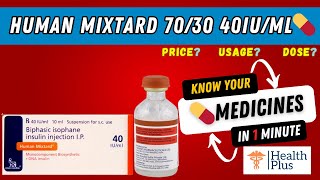 Human Mixtard 7030 Injection 40IUml  Insulin Isophane 70  Human insulin 30 🤔 [upl. by Acinet]