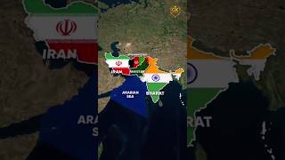 India vs Pakistan Map Through Animation  World Geography map geography upsc [upl. by Eletnahc]