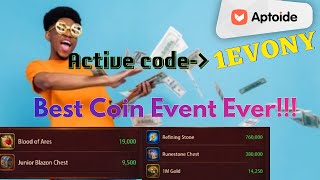 Evonys greatest EVENT 40000 Blood 800k Runestones and MORE  ACTIVE CODE 1EVONY [upl. by Roumell]