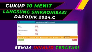 Langkah Update DAPODIK 2024 C Sampai Sinkronisasi [upl. by Mapel]