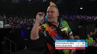 Peter Wright vs Kim Huybrechts  European Tour Throwback  2015 European Darts Grand Prix Final [upl. by Urdna956]