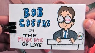 Bob Costas in THE PINK EYE OF LOVE a custom animated flipbook by The Flippist [upl. by Truk196]