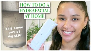 HOW TO DO A HYDRAFACIAL AT HOME get glass skin✨ft W Skin Aqua Facial Device w discount code [upl. by Devina]