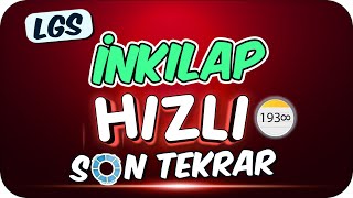 LGS İnkılap Hızlı Son Tekrar 🚀 İNKILAP SORULARINI FULL GARANTİLE❗ [upl. by Anaira]