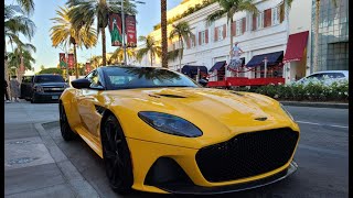 Bijan Yellow Aston Martin Superleggera DBS in Los Angeles  4K Walkaround [upl. by Idoux]