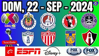 ⚽🔥LIGA FEMENIL MX  DOMINGO 22 SEPTIEMBRE 2024🔥 [upl. by Ecirual]