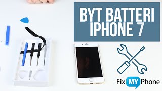 Byt Batteri Själv på iPhone 7  Fix My Phone Laga iPhone på 30 minuter [upl. by Yeniffit]