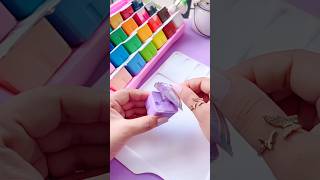 Himi Gouache paint 24 color unboxing art shorts satisfying [upl. by Honebein]