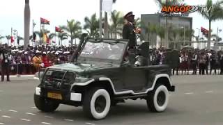 Desfile militar durante cerimónia de investidura de João Lourenço [upl. by Lohner]