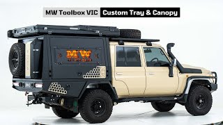 MW Toolbox VIC  Custom Tray amp Canopy  Land Cruiser 79 Series [upl. by Akeirahs]