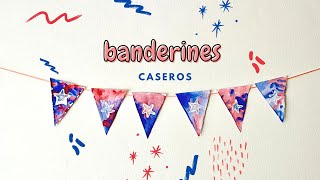 Cómo hacer banderines caseros  FIESTAS PATRIAS [upl. by Natan461]