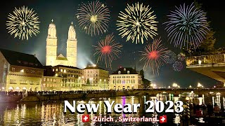 31st Night Celebration In Zurich City Switzerland  New year 2023 [upl. by Fonz]