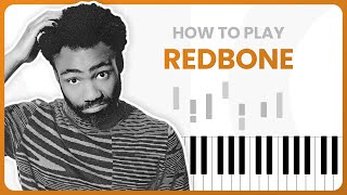 How To Play Redbone By Childish Gambino On Piano  Piano Tutorial PART 1  Free Tutorial [upl. by Aziaf363]