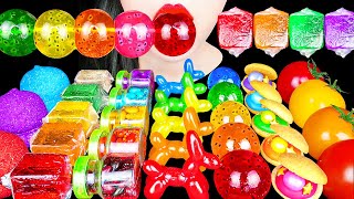 ASMR MUKBANG  RAINBOW HONEY JELLY CANDY Desserts Rainbow Food Noodles Jelly Ice cream [upl. by Gorden383]