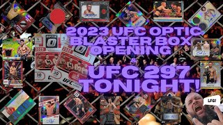 2023 UFC Panini Optic blaster box opening purple AUTO Ready for UFC 297 TONIGHT with Cloudsey420 [upl. by Strenta7]