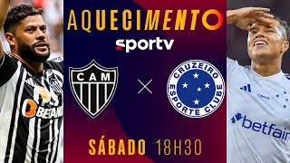 ATLÉTICOMG X CRUZEIRO  PRÉJOGO AQUECIMENTO AO VIVO COM IMAGENS  MINEIRO  live  sportv [upl. by Ennairb]