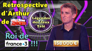 Rétrospective du parcours du Roi Arthur recordman de quotGrand Slamquot et des jeux TV sur France 3 [upl. by Mccandless]