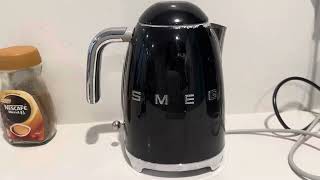 Smeg Black Stainless Steel 50s Retro Electric Kettle Review [upl. by Marita]