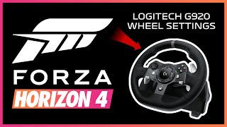 FORZA HORIZON 4  Logitech G920 Best Wheel Settings  Realistic Feel  For Xbox [upl. by Yatnahs]