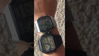 Comparison Video Casio AE1200WH vs AE1200WHD [upl. by Aylsworth]