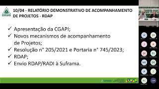 Reunião online sobre Metodologia de Acompanhamento de Projetos Industriais Primeiro dia [upl. by Landbert]