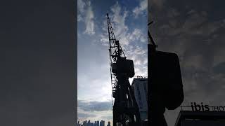 sunset Historic Dockyard Cranes river london June 2024 shipping historical heritage art [upl. by Tlihcox]