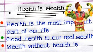 10 Lines On Health is Wealth  Essay On Health is Wealth  10 Lines Essay On Health is Wealth [upl. by Charmion]