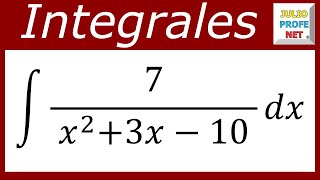 Integración por fracciones parciales  Ej 1 [upl. by Nayar380]