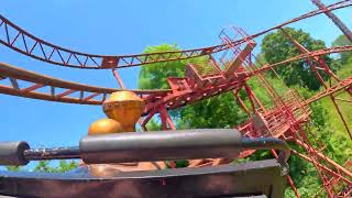 Cannonball Express on ride rollercoaster POV Pleasurewood Hills [upl. by Inoek]