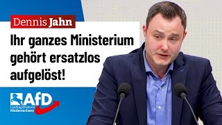 Ihr ganzes Ministerium gehört aufgelöst – Dennis Jahn AfD [upl. by Sirref367]