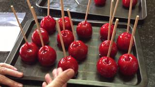 How to make toffee apples  candy apples [upl. by Anaela]