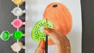 How to draw a Kiwi 🥝 Easy Kiwi drawing step by step tutorial for beginners drawing pictures [upl. by Ynitsed]