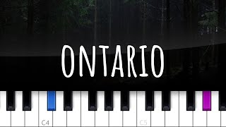 Ontario  Novo Amor amp Ed Tullett piano tutorial [upl. by Ekal]