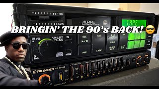 BRINGIN BACK THE 90s  ALPINE PULLOUT CASSETTE DECK amp PIONEER EQ  1992 OLDS CUTLASS CONVERTIBLE [upl. by Andel570]