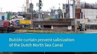 Bubble curtain prevents salinization of the Dutch North Sea Canal [upl. by Lezti612]