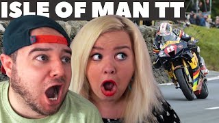 Isle of Man TT TOP SPEED MOMENTS  American Couple Reaction [upl. by Enajaras]