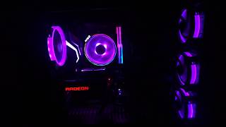 RGB Wraith Prism Ryzen 7 2700X Gigabyte X470 Aorus GSkill Trident Z [upl. by Skippie]