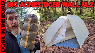 New Motorcycle Camping Tent Big Agnes Tiger Wall UL2 Bikepacking Tent Setup and First Impressions [upl. by Aiki]